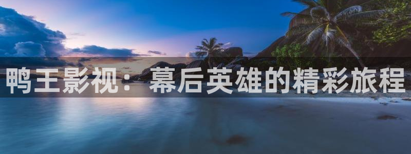 神马影院理论频道在线观看：鸭王影视：幕后英雄的精彩旅程